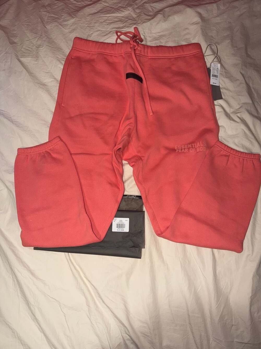 Fear of God Essentials Sweatpants Coral Size XL